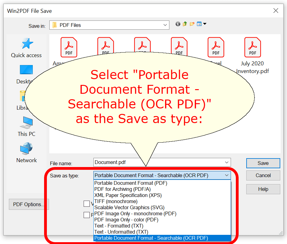 Creating An OCR Searchable PDF